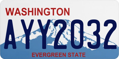 WA license plate AYY2032