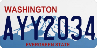 WA license plate AYY2034