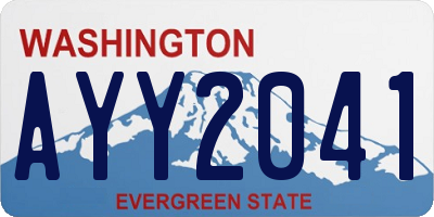 WA license plate AYY2041