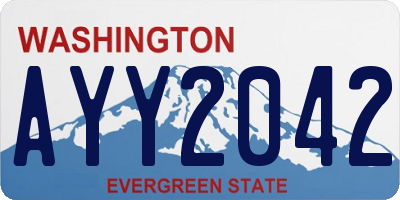 WA license plate AYY2042