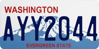 WA license plate AYY2044