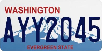 WA license plate AYY2045