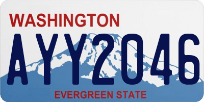 WA license plate AYY2046