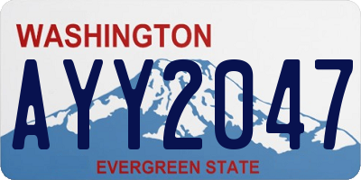 WA license plate AYY2047