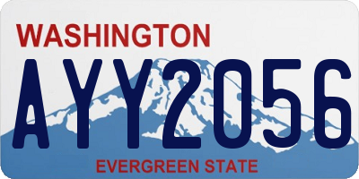 WA license plate AYY2056