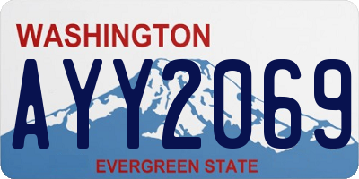 WA license plate AYY2069