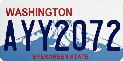 WA license plate AYY2072