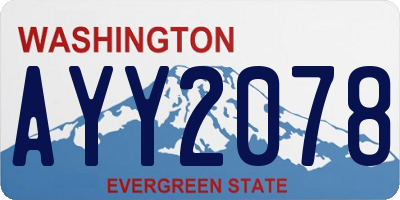 WA license plate AYY2078