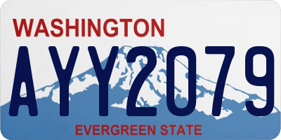 WA license plate AYY2079