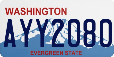 WA license plate AYY2080