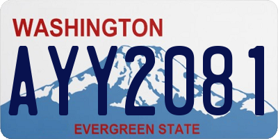 WA license plate AYY2081