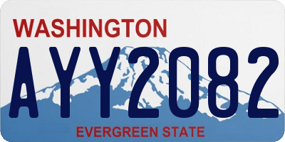 WA license plate AYY2082