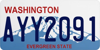 WA license plate AYY2091