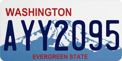 WA license plate AYY2095