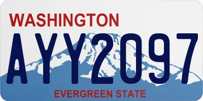 WA license plate AYY2097