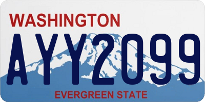 WA license plate AYY2099