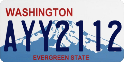 WA license plate AYY2112