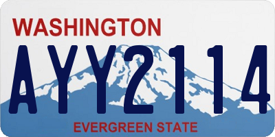 WA license plate AYY2114