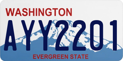 WA license plate AYY2201