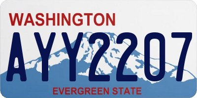 WA license plate AYY2207