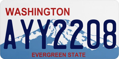 WA license plate AYY2208