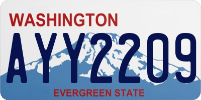 WA license plate AYY2209