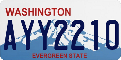 WA license plate AYY2210