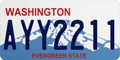 WA license plate AYY2211