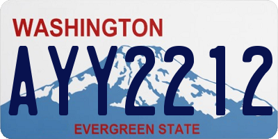 WA license plate AYY2212