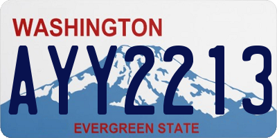 WA license plate AYY2213