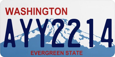 WA license plate AYY2214