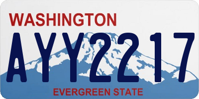 WA license plate AYY2217