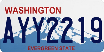 WA license plate AYY2219