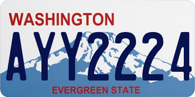 WA license plate AYY2224