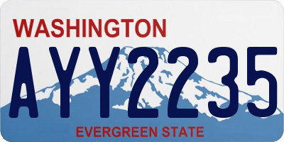 WA license plate AYY2235