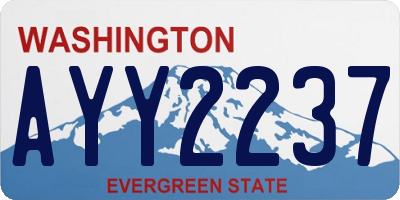 WA license plate AYY2237