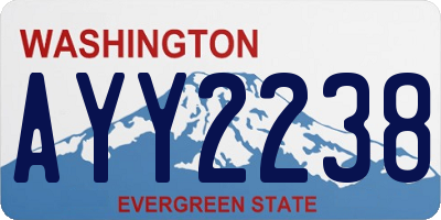 WA license plate AYY2238