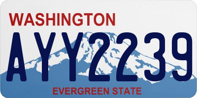 WA license plate AYY2239