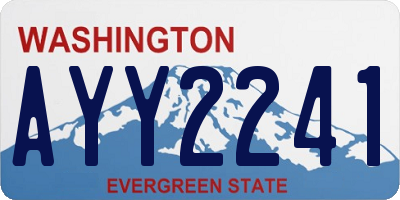 WA license plate AYY2241