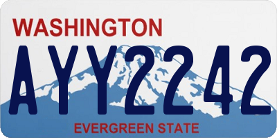 WA license plate AYY2242