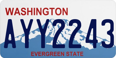 WA license plate AYY2243