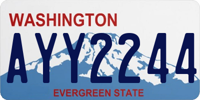 WA license plate AYY2244