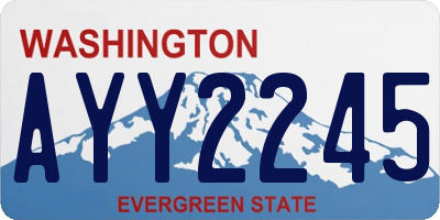 WA license plate AYY2245