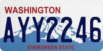 WA license plate AYY2246