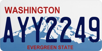 WA license plate AYY2249