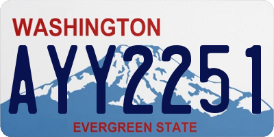 WA license plate AYY2251