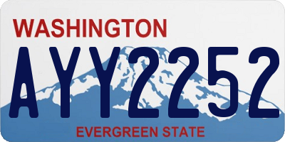 WA license plate AYY2252