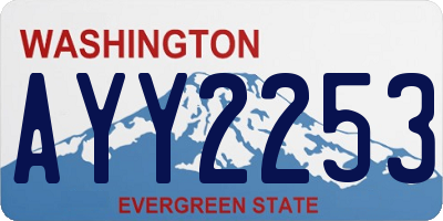 WA license plate AYY2253