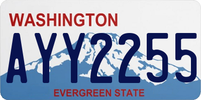 WA license plate AYY2255