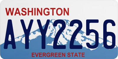 WA license plate AYY2256